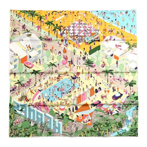 Hermès On the Beach 90 Silk Scarf